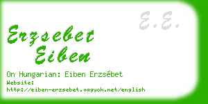 erzsebet eiben business card